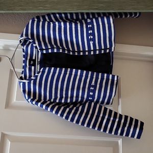 Gap blue and white stripe blazer